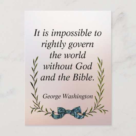 George Washington Quote Government en Religie Briefkaart (Voorkant)