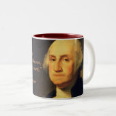George Washington Quote "Liberty" Tweekleurige Koffiemok (Voorkant rechts)