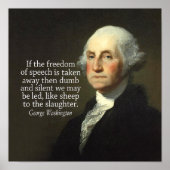 George Washington Quote over de vrijheid van menin Poster (Voorkant)