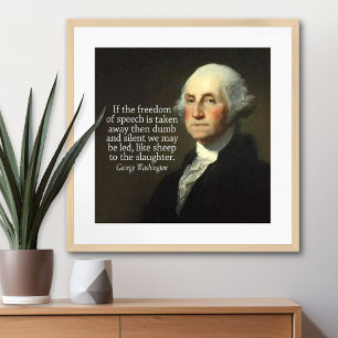 George Washington Quote over de vrijheid van menin Poster