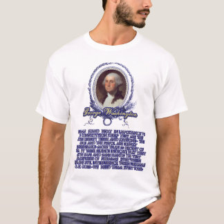 George Washington Quote over vuurwapens T-shirt