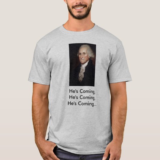 George Washington Rap "Hij komt eraan" T-shirt (Voorkant)