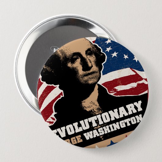 George Washington Revolutionaire Button (Voorkant /achterkant)
