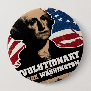 George Washington Revolutionaire Button