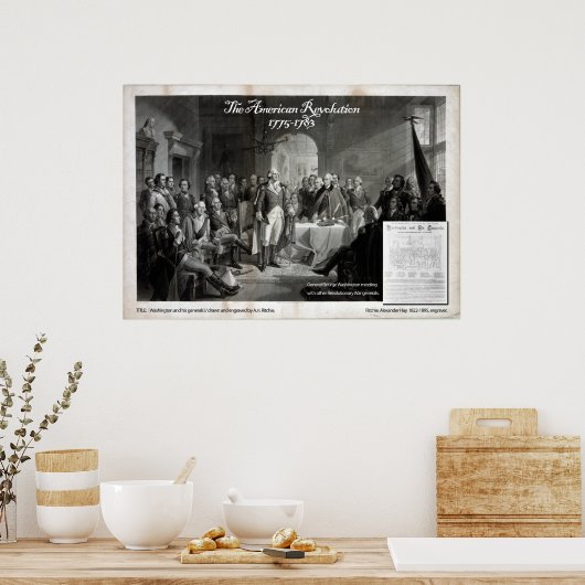 George Washington, Revolutionaire Oorlog Poster (Keuken)