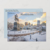 George Washington Rides Boston Public Gardens Briefkaart (Voorkant / Achterkant)