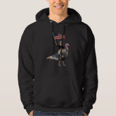 George Washington Riding A Turkey Thanksgiving Hoodie (Voorkant)