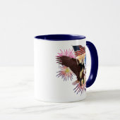 George Washington Riding Eagle met vlag Mok (Voorkant rechts)