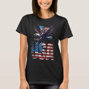 George Washington rijdt op 4 juli op een kale adel T-shirt