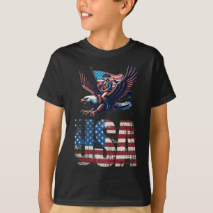 George Washington rijdt op 4 juli op een kale adel T-shirt
