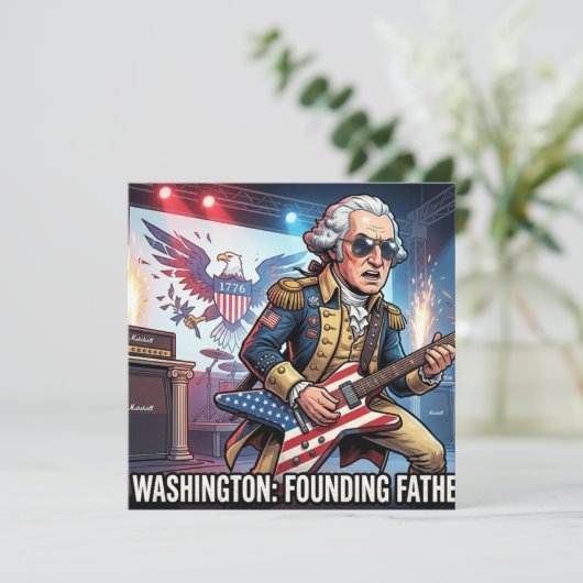 George Washington Rockster - Grondlegger van R Kaart (Staand voorkant)