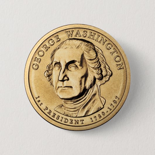 George Washington Ronde Button 5,7 Cm (Voorkant)