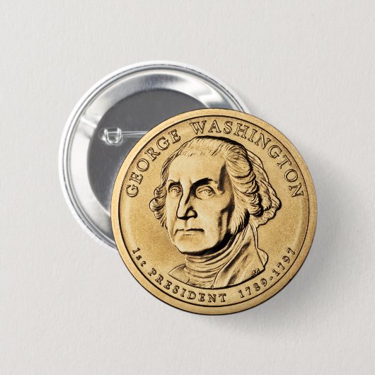 George Washington Ronde Button 5,7 Cm (Voorkant /achterkant)
