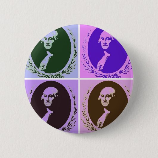 George Washington Ronde Button 5,7 Cm (Voorkant)