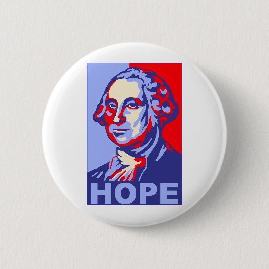 George Washington Ronde Button 5,7 Cm (Voorkant)