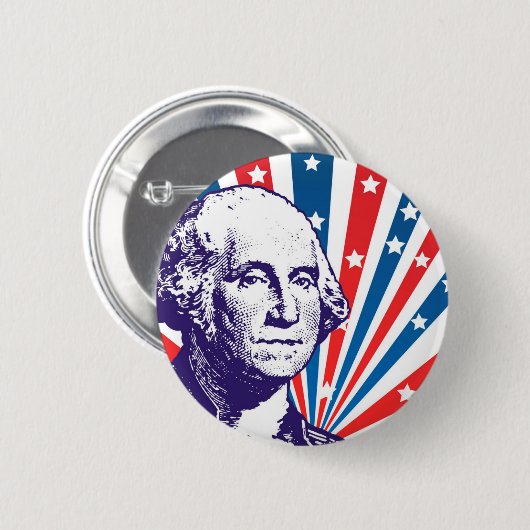 George Washington Ronde Button 5,7 Cm (Voorkant /achterkant)