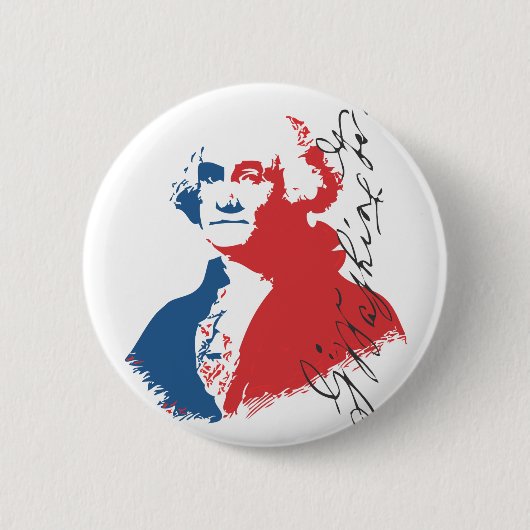 George Washington Ronde Button 5,7 Cm (Voorkant)