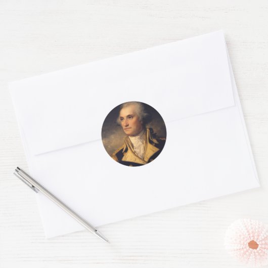 George Washington Ronde Sticker (Envelop)