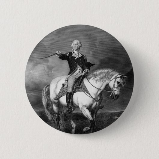 George Washington Salute-knop Ronde Button 5,7 Cm (Voorkant)