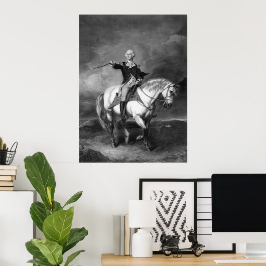 George Washington Salute poster/print Poster (Thuiskantoor)