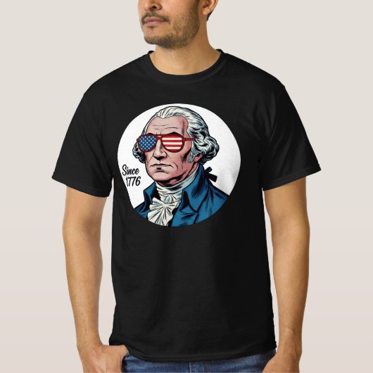 George Washington Sinds 1776 | 4 juli T-shirt (Voorkant)