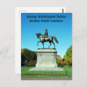 George Washington Statue, Boston Public Gardens Briefkaart (Voorkant / Achterkant)