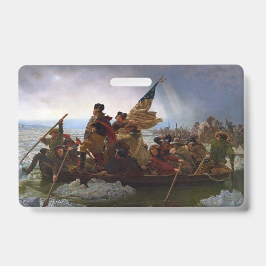 George Washington steekt de Delaware over Badge (Voorzijde)