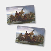George Washington steekt de Delaware over Badge (Voor- en achterkant)