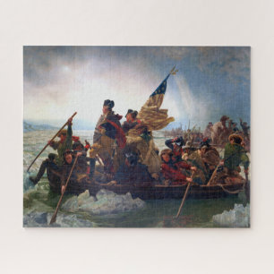 George Washington Steekt De Delaware Over Legpuzzel