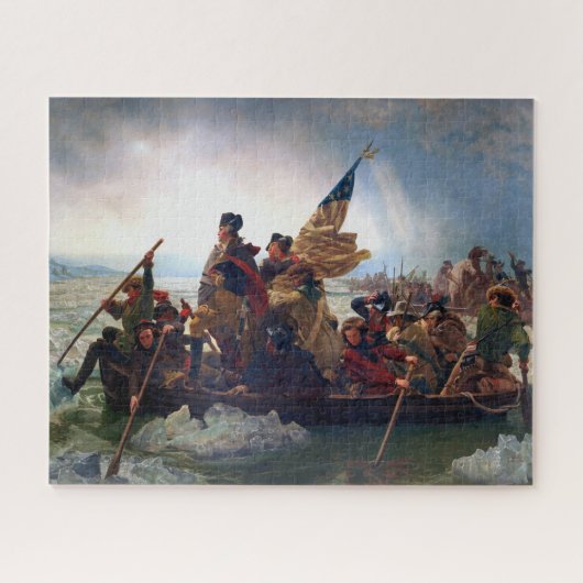 George Washington Steekt De Delaware Over Legpuzzel (Horizontaal)