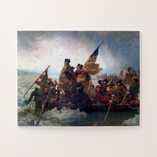 George Washington Steekt De Delaware Over Legpuzzel (Horizontaal)