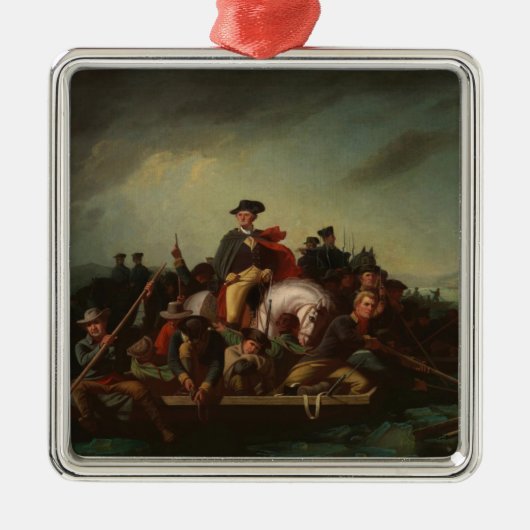 George Washington steekt de Delaware over Metalen Ornament (Voorkant)