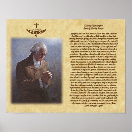 George Washington Sunday Morning Prayer Poster (Voorkant)