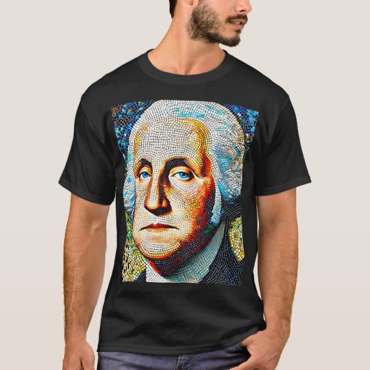George Washington T-shirt met portret (Voorkant)