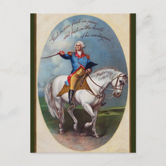  George Washington te paard Briefkaart (Voorkant)