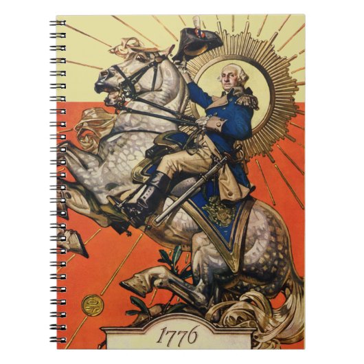 George Washington te paard Notitieboek (Voorkant)