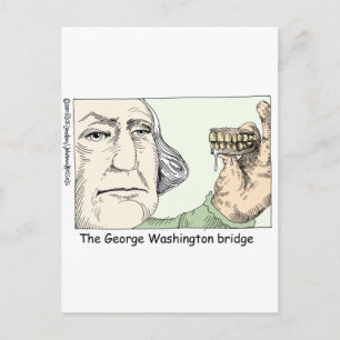 George Washington Teeth Funny Gifts & Collectibles Briefkaart