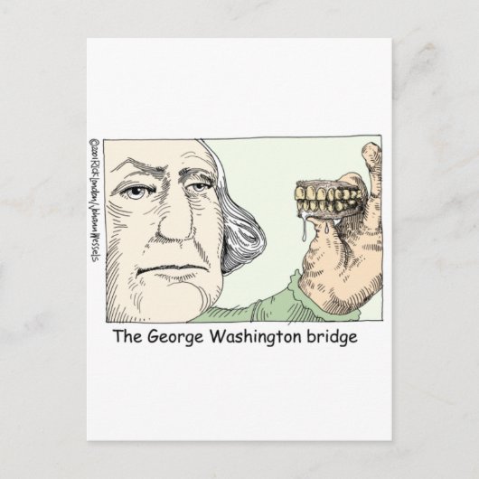George Washington Teeth Funny Gifts & Collectibles Briefkaart (Voorkant)