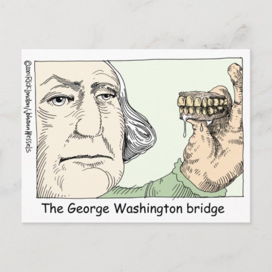 George Washington Teeth Funny Gifts & Collectibles Briefkaart (Voorkant)