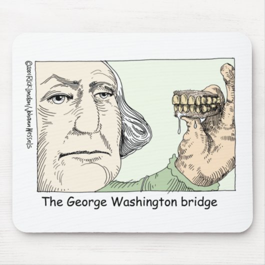 George Washington Teeth Funny Gifts & Collectibles Muismat (Voorkant)