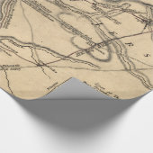 George Washington Trenton NJ Battlefield Map 1777 Cadeaupapier (Hoek)