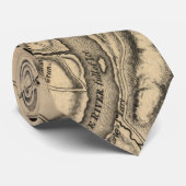 George Washington Trenton NJ Battlefield Map 1777 Stropdas (Opgerold)