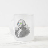 George Washington Trots Matglas Koffiemok (Voorkant links)