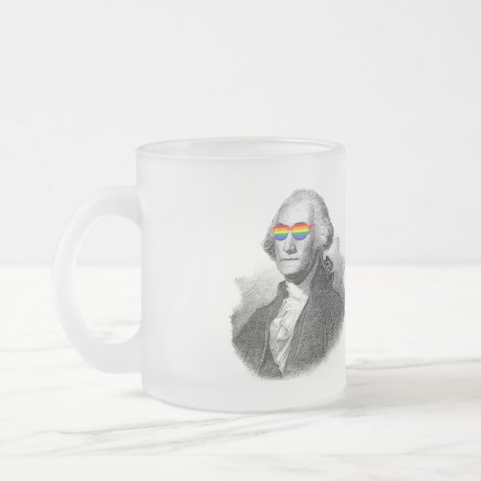 George Washington Trots Matglas Koffiemok (Links)