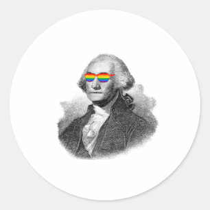 George Washington Trots Ronde Sticker
