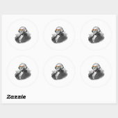 George Washington Trots Ronde Sticker (Vel)