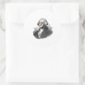 George Washington Trots Ronde Sticker (Tas)