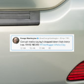 George Washington twittert over nepnieuws Bumpersticker (Op auto)
