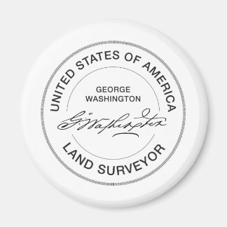 George Washington USA Land Surveyor Seal Magneet