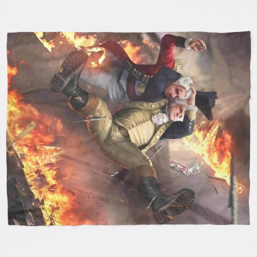 GEORGE WASHINGTON VERDEDIGT DE BRITS FLEECE DEKEN (Voorkant (Horizontaal))